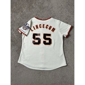 Womens Jersey MLB 2010 San Francisco Giants #55 Tim Lincecum World Series Size M